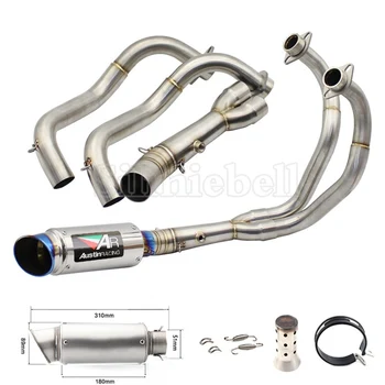 

For Yamaha MT07 MT-07 FZ07 FZ-07 Tracer XSR700 Moto Escape Pipe Slip-on Motorcycle Akrapovic Exhaust Pipe Muffler With Link Pipe