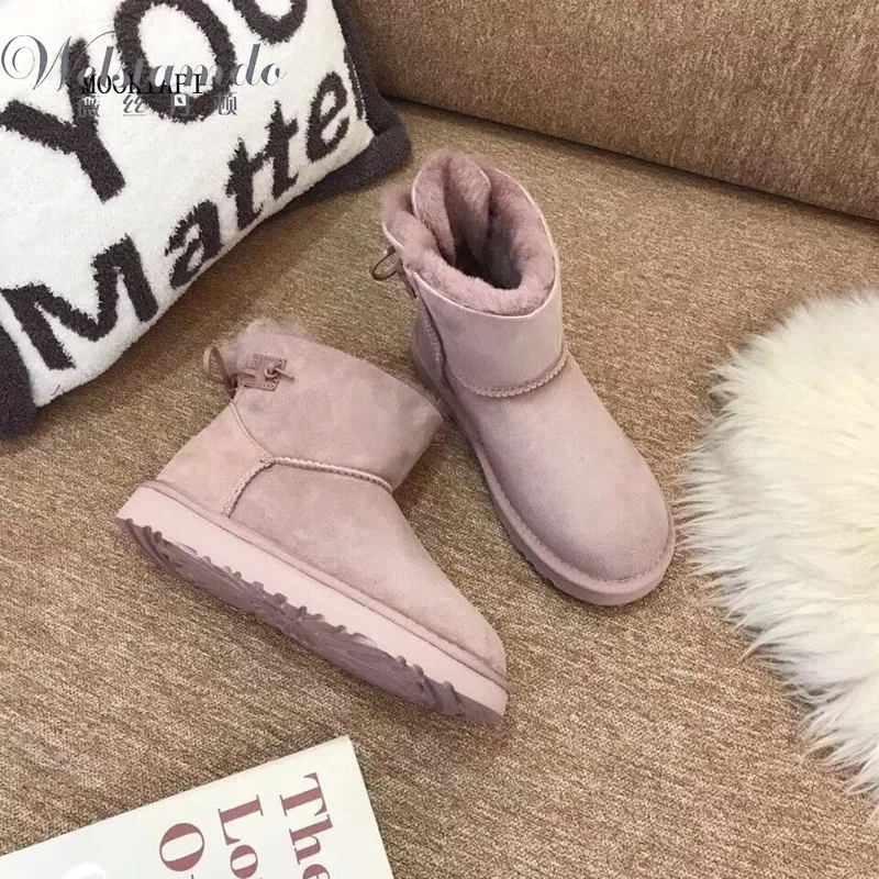 

In 2019, Europe's latest high-quality snow boots, real sheepskin, 100% wool, women's snow shoes, free delivery