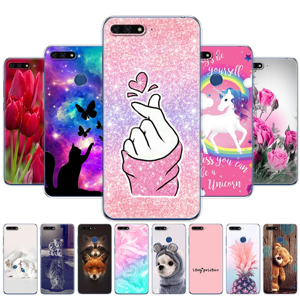 Чехол для Huawei Y6 2018 5 7 дюйма Atu-L21 силиконовый мягкий ТПУ чехол телефона huawei Prime