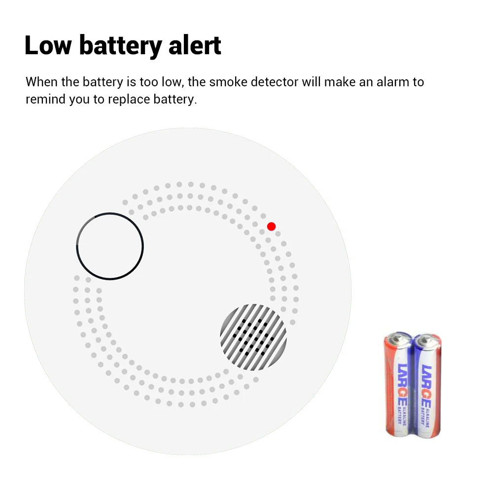 CPVan ES63W WiFi Smoke Detector Wireless Independent Smoke Alarm Fire Protection Portable Fire Alarm for Home Security System