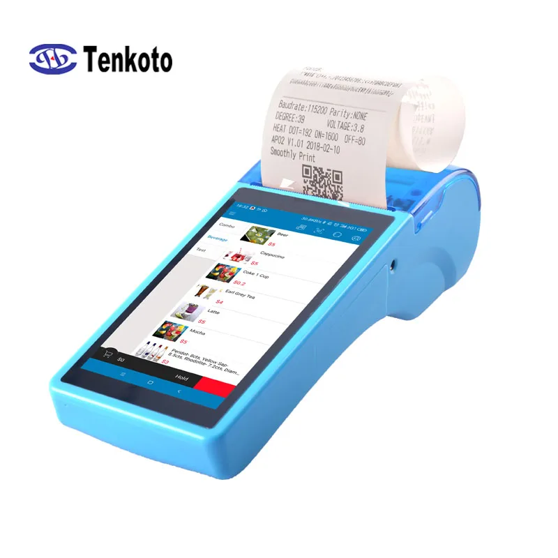 Mobile POS Terminal Android PDA Point Of Sales Machine with Printer WIFI Camera Barcode Scanner 3G POS Device - Цвет: Smart POS