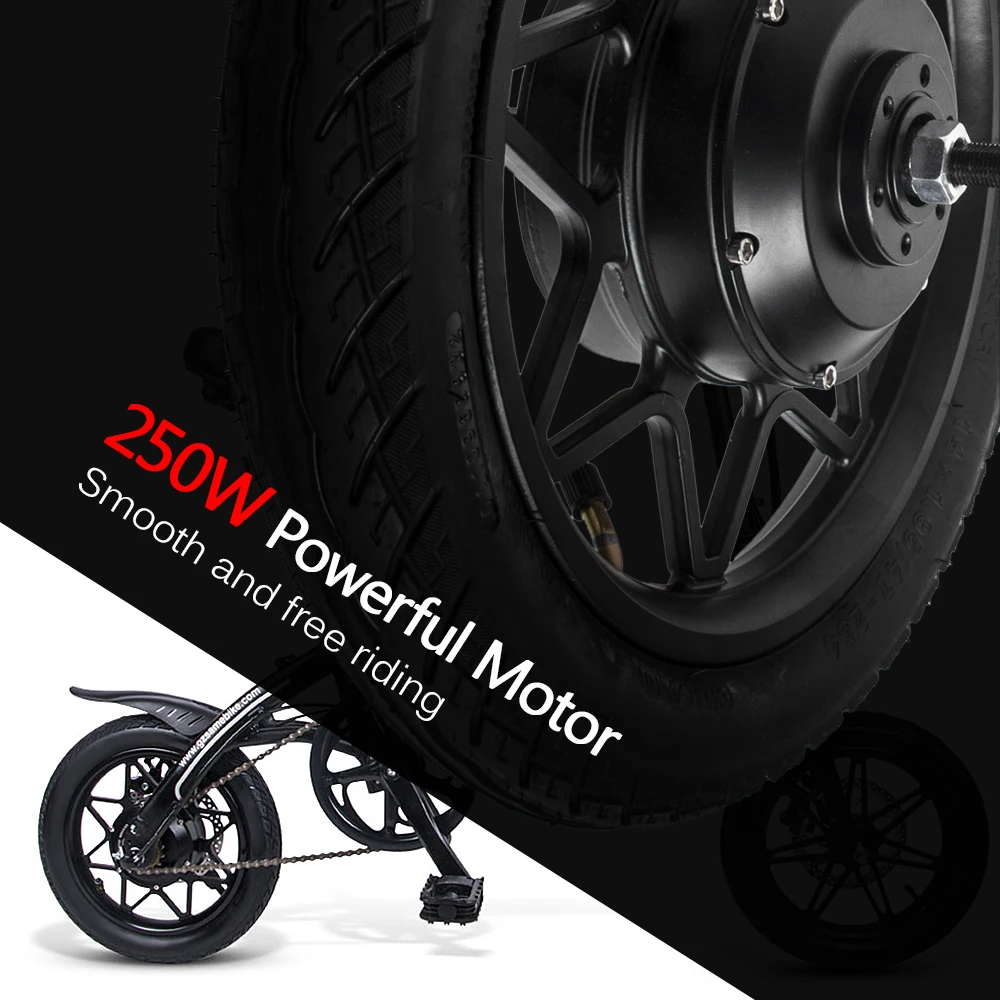 Clearance Folding Electric Bike 14 Inch Power Assist Electric Bicycle E-Bike Scooter 36V 250W Motor 15