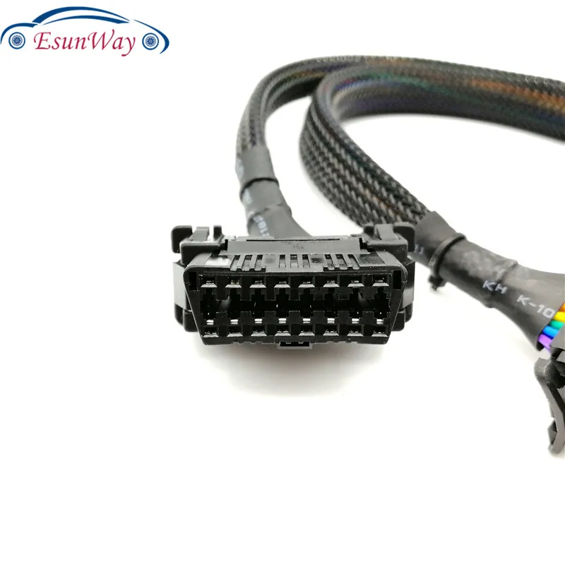 OBD2 Extension Cable 2 in 1 obdII male to 2 female Splitter car computer connection conversion plug socket 30CM car diagnostic cable