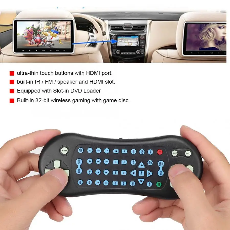 2шт 10.1in Автомобильный подголовник монитор TFT lcd DVD видео плеер HDMI Сенсорный домофон