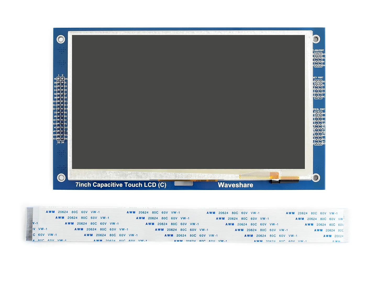 Waveshare 멀티컬러 그래픽 LCD (C), 정전식 터치 스크린, GT911 터치 컨트롤러, TFT 디스플레이, I2C 디스플레이, 7 인치 800*480