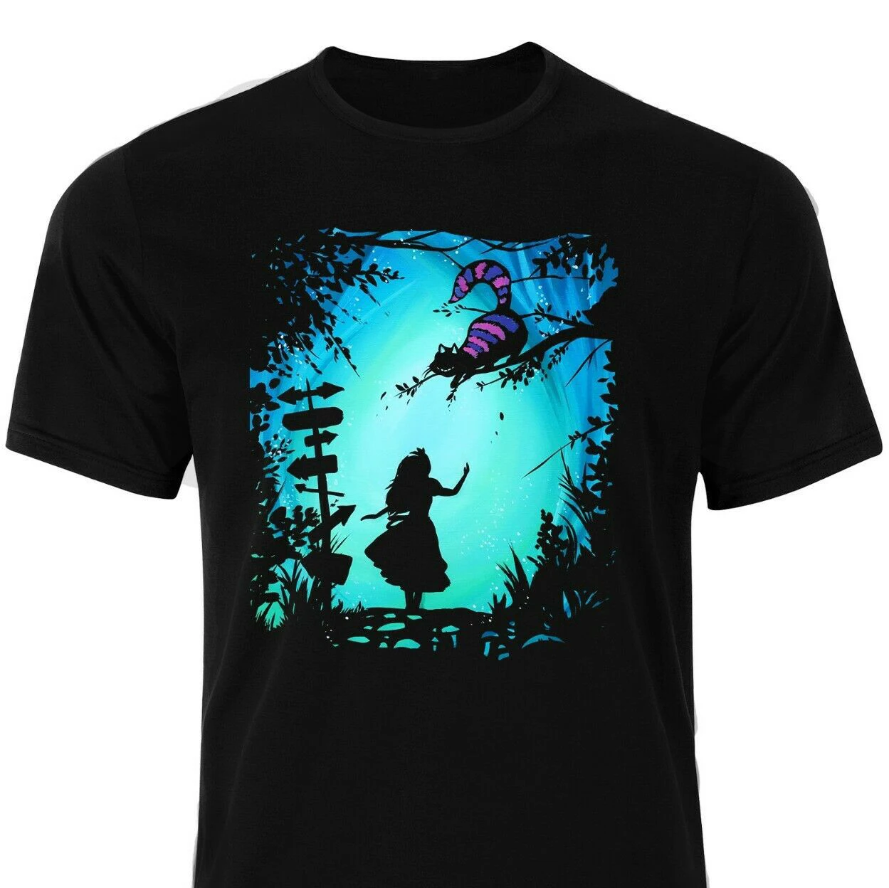 

Shadow Alice Wonderland Cheshire Crazy Cat We'Re All Mad Here Men Tshirt An15 2019 New Arrival T Shirt