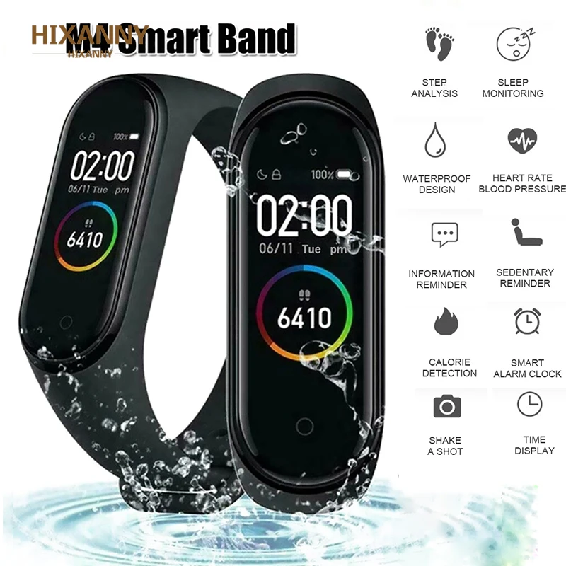 

M4 M3 Smart Bracelet Bluetooth Sport Watch Smart Band Color Screen Waterproof Heart Rate Fitness for Android IOS W9D0701