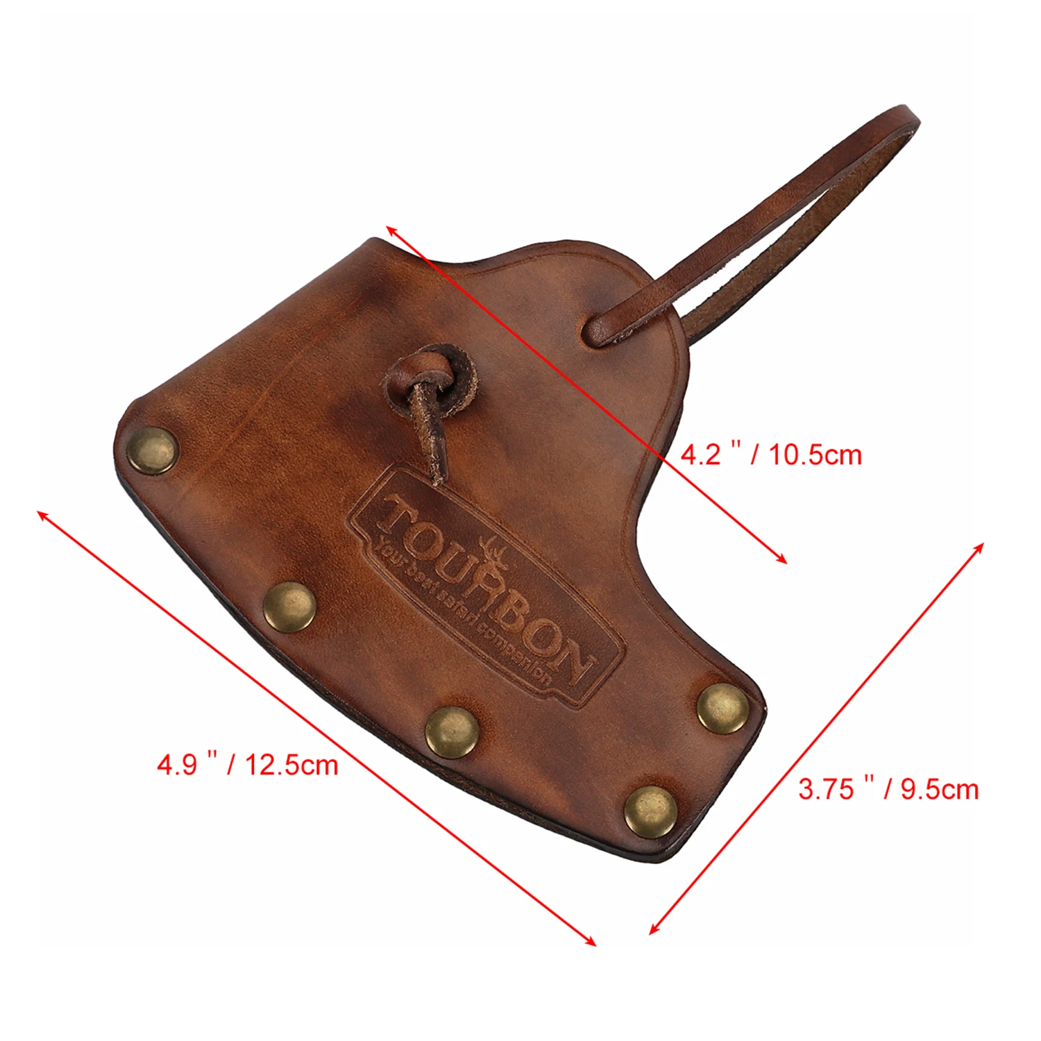 Tourbon Genuine Leather Axe Cover Hatchet Sheath Case Ax Blade Protector Sleeve Camping Accessories Outdoors Woodwork