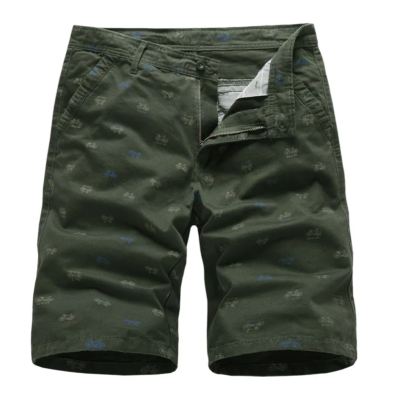 

Men Cargo Shorts 2023 Summer Bike Print Casual Loose Knee Length Short Pants Camouflage Military Tactical Shorts