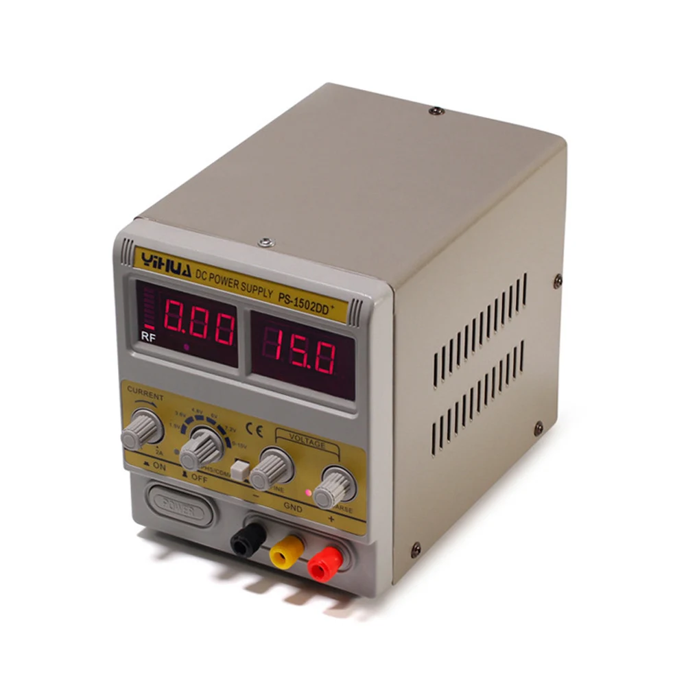 Новейший YIHUA 1502DD + для мобильного телефона V 2A Регулируемый источник питания