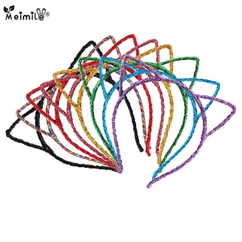 

Meimile colored headbands for girls kids hair accessories for princess cartoon cat ears hairband purple