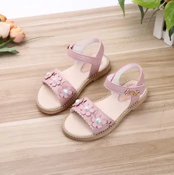 

New Flower girl sandals Children's shoes summer baby kids Girls Princess sandals casual leather soft beach sandal