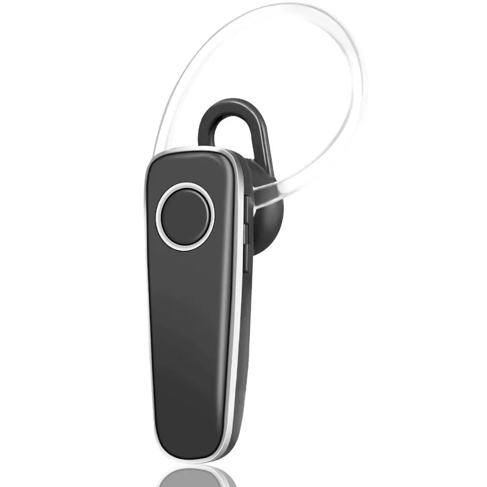 Черный Luxmo Bluetooth гарнитура V5.0 беспроводной Bluetooth наушник с 6.5Hrs Talktime шумоподавление Handsfree наушники для мобильного телефона - Цвет: Черный