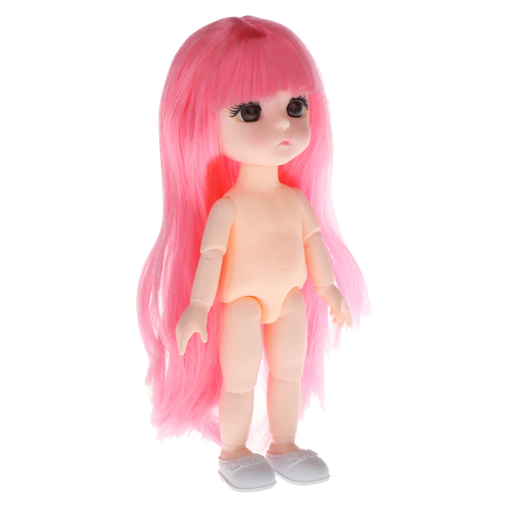 16cm 13 Moveable Jointed Dolls Mini BJD Baby Girl Body Fashion Dolls Toy with Shoes For Girls Gift