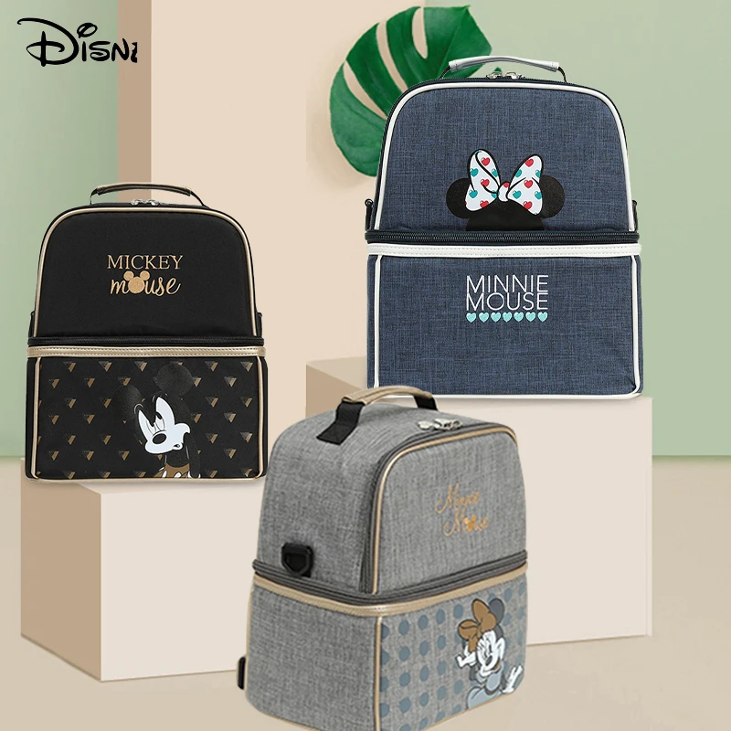  Disney Cute Minnie Mickey Diaper Bag Waterproof Hot Mummy Bag Backpack Maternity Nappy USB Nursing 