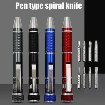 

8 in 1 Aluminum Alloy Portable Precision Pencil Magnetic Screwdriver Set Screwdriver Repair Tool Kit TN99