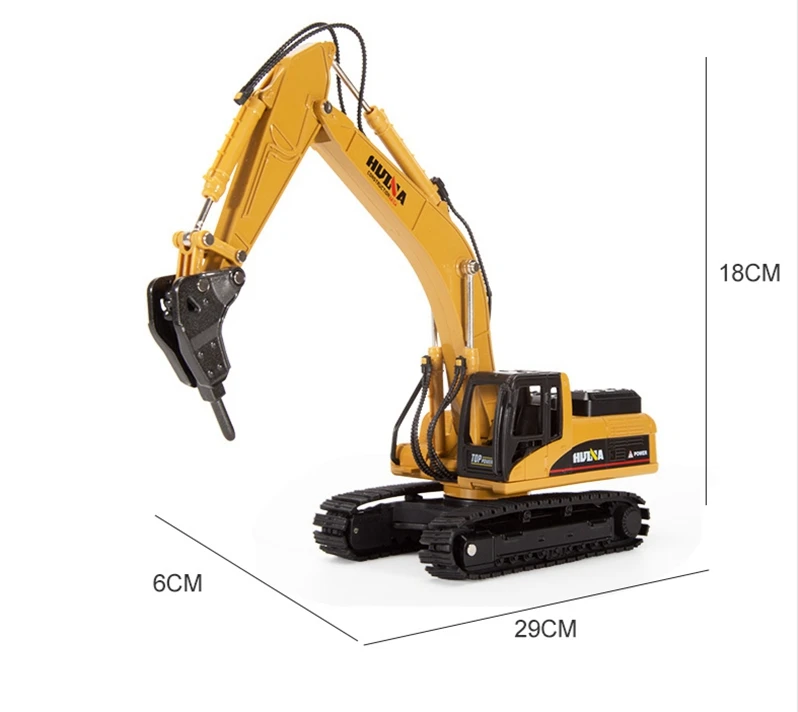 Modelo de Carro Huina Diecast Liga Simulação Veículo Fundido Caminhão Basculante Bulldozer Retroescavadeira Brinquedos Colecionáveis 1:50 26 Brinquedos e hobbies