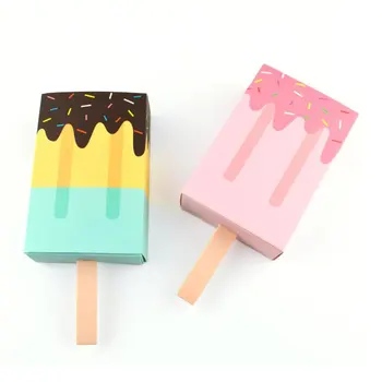 

50pcs Ice cream shape Wedding party Favor Box Cartoon treat box Ice Cream Gift box Baby shower Birthday Party Candy box