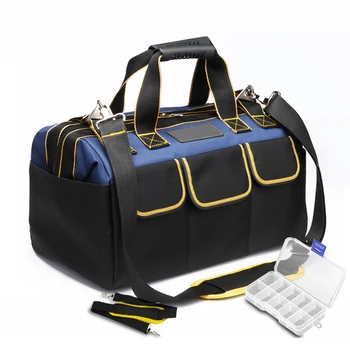 

Waterproof Large Capacity Tool Bag Electrician Bag Multifunction Repair Installation Canvas Thicken Tool Bag Work Pocket 4 size