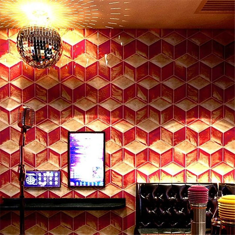 Beibehang KTV3d трехмерная Индивидуальность Мода flash wall тканевая полоса отель необычный танцевальный зал коробка тема комнаты обои