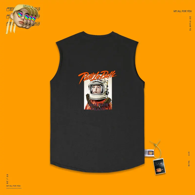 Camiseta, одежда для фитнеса, Повседневная модная уличная одежда, унисекс, крутой астронавт, ins, с принтом, с круглым вырезом, майка