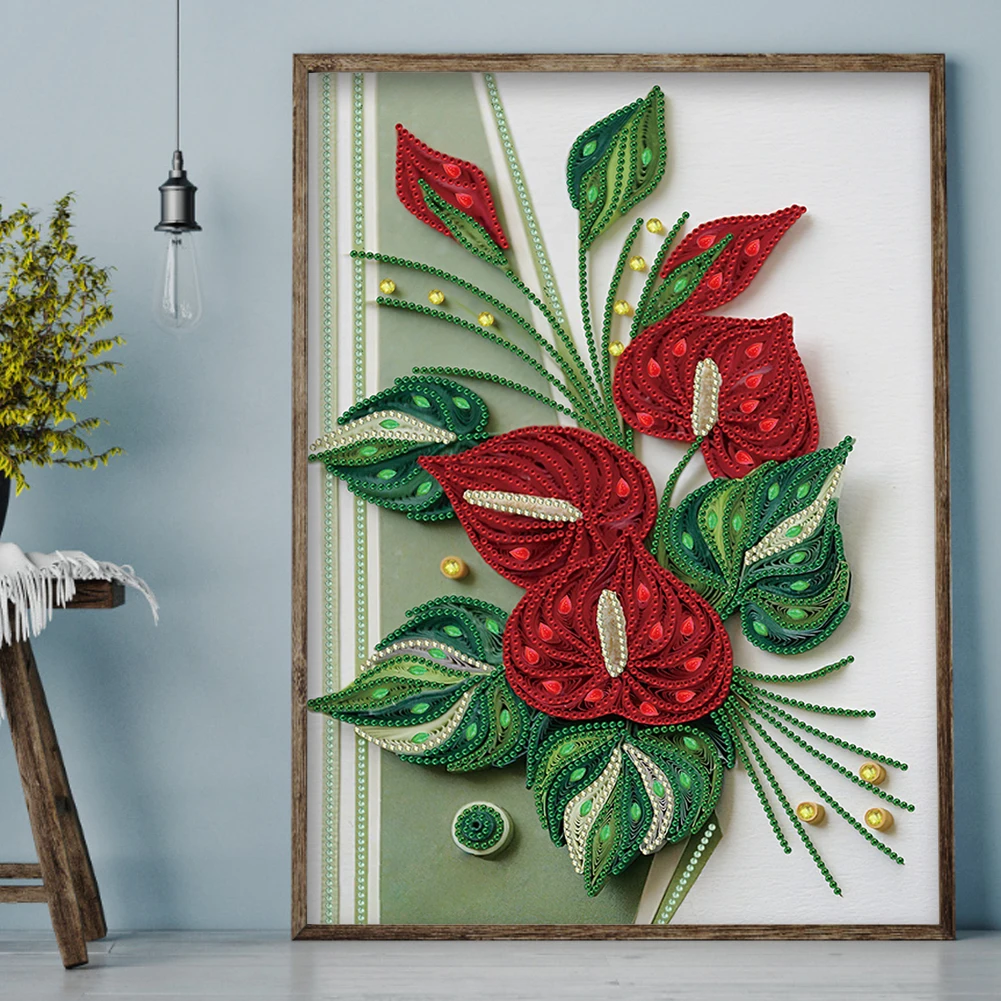 DIY 5D Mosaic Part Drill Special Shape Diamond Leaves Resin Painting Kit Rhinestone Drawing Home Art Craft Bedroom Decoration diamond painting,diamond painting accessories,painting set