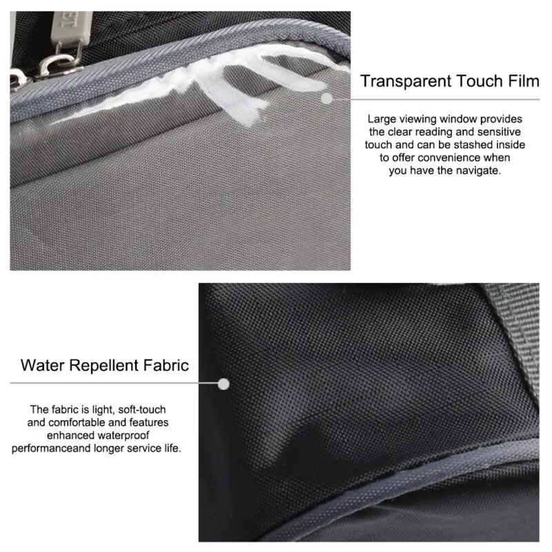 Portable Windshield Bag Motorcycle Front Handlebar Fork Storage Container Car Black 2.5L Nylon Waterproof