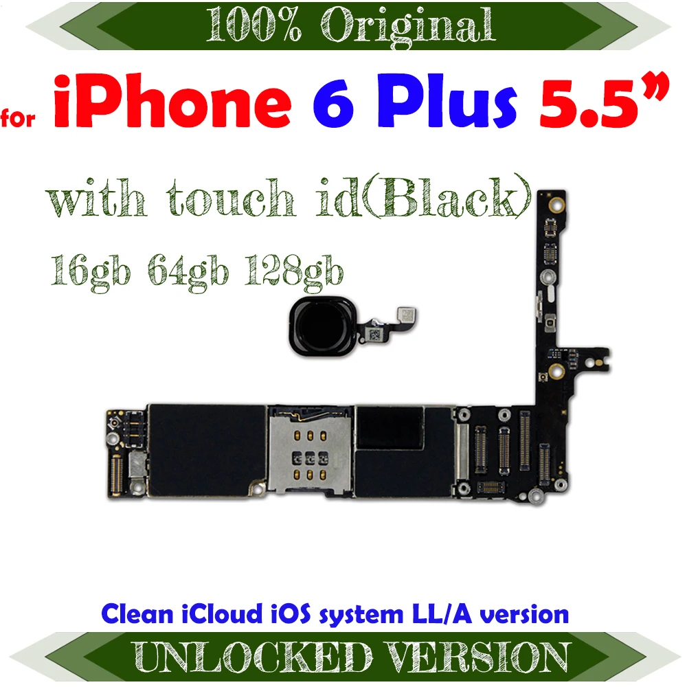 Основная Логическая плата для iPhone 6 Plus разблокированная не блокированная