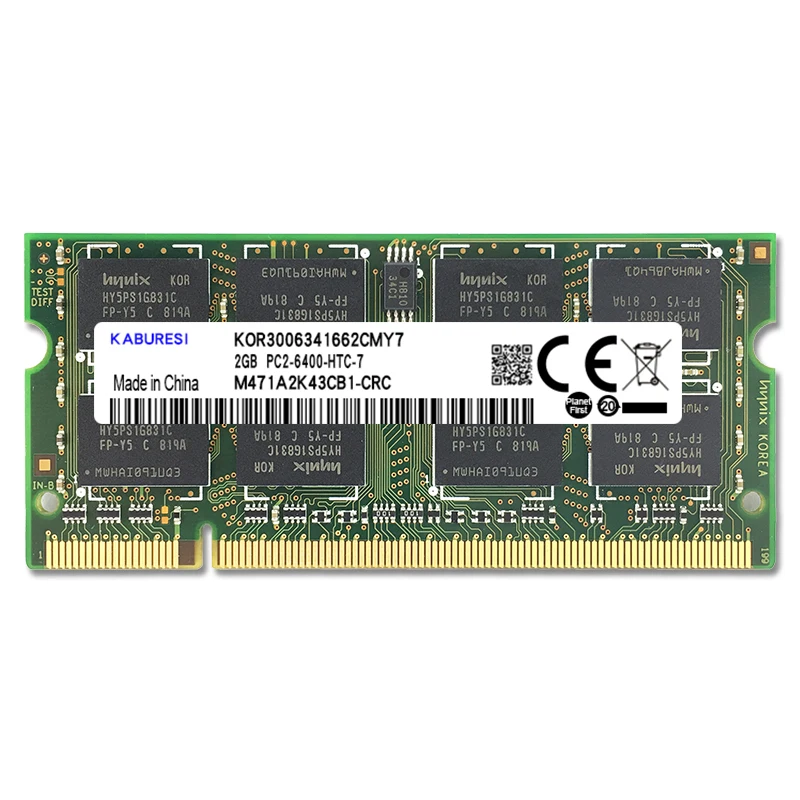 Оперативная память Kaburesi для ноутбука 4 Гб (2x2 Гб)|pc2-6400 800mhz|ddr2 pc2-5300pc2-5300 ddr2 |