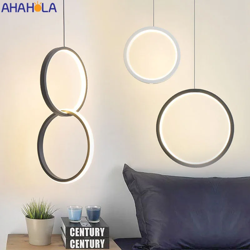 

Led Pendant lights Modern Bathroom Bedroom Kitchen Led Hanging Light Fixture Hanging lamps Round Ring Lamp Pendat Light 220v
