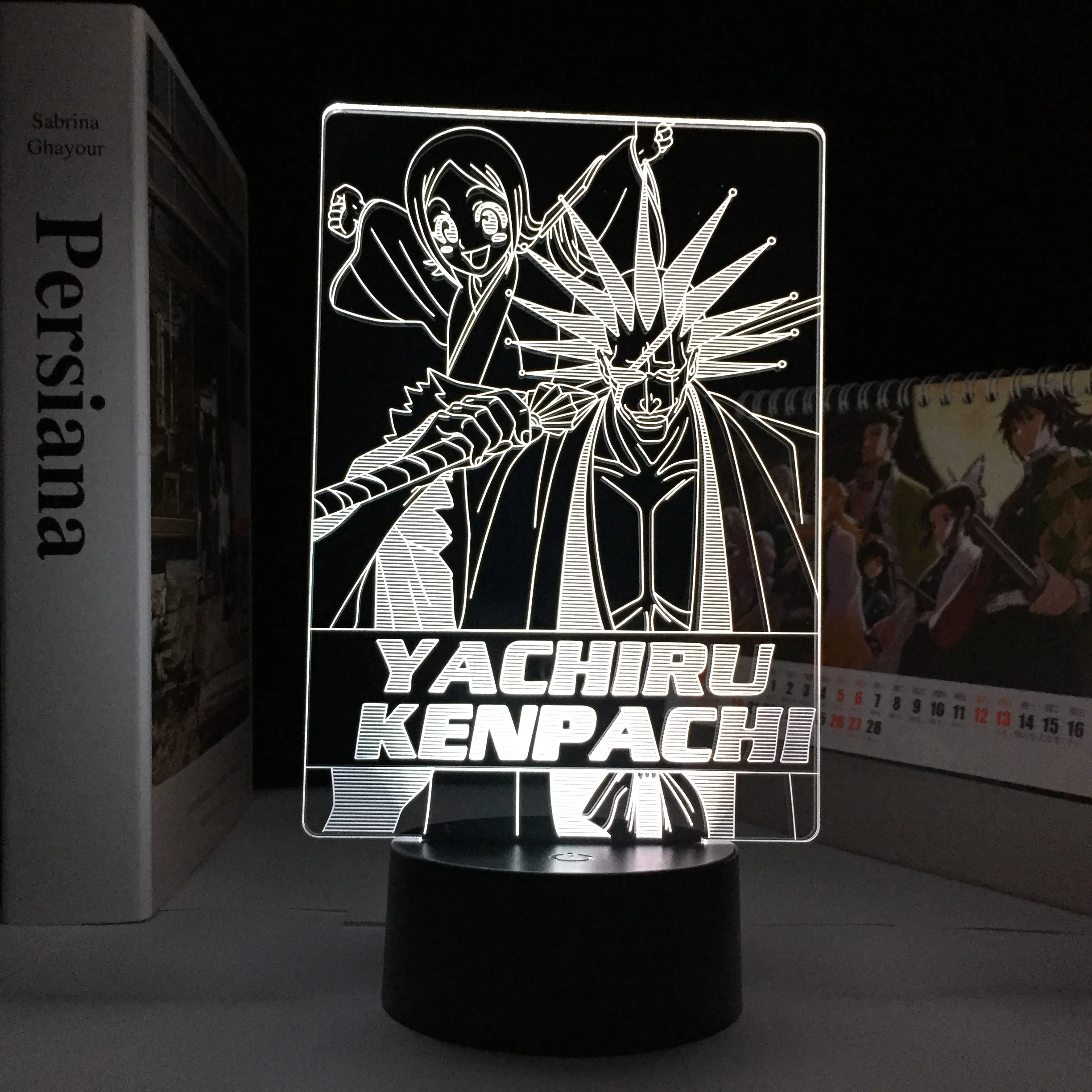 holiday nights of lights Anime Bleach Yachiru Kenpachi 3d Lamp Kusajishi Led Night Light for Bedroom Decor Birthday Gift Anime 3D Lamp nite light