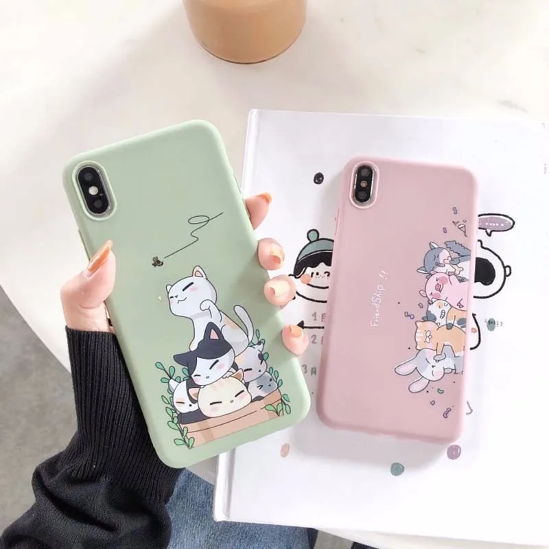 Мягкий силиконовый чехол для телефона IPhone 7 8 Plus X XS 6 6S милый мультяшный Забавный |