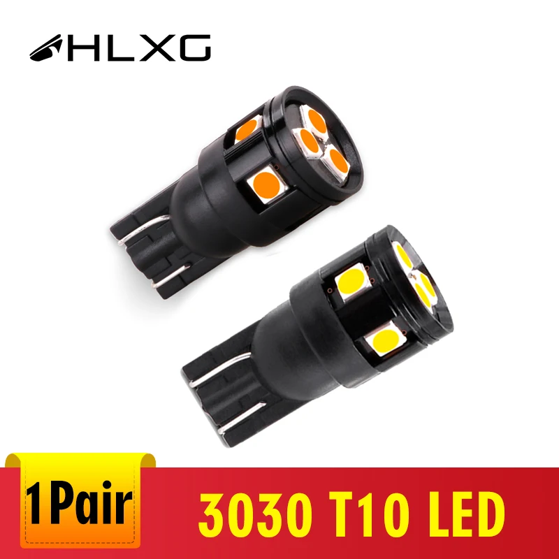 T10 led w5w SMD-3030 неполярная 5-сторонняя сияющая сигнальная лампа лампы для