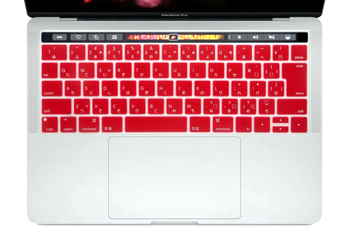 Red HRH Пыленепроницаемая клавиатура для Macbook New Pro1" A1706 A80 A2159 Pro 15" A1707 A1990 с сенсорной панелью японская версия - Цвет: Red