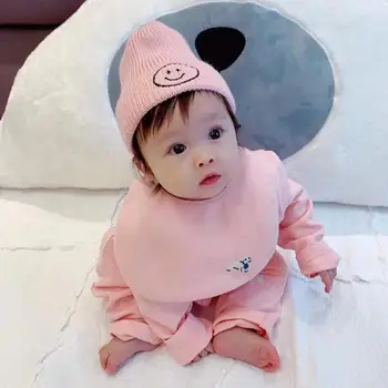 

Three-piece baby print romper Girls' and boys' jumpsuits baby set