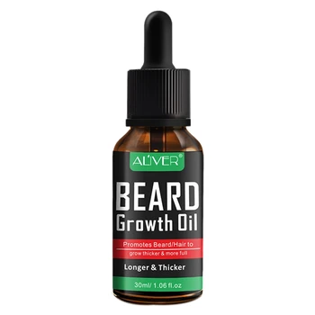 

ALIVER Natural Beard Growth Oil Essential Fuller Thicker Beard Organic Mustache Softener Beard Care Products For Mens Gift