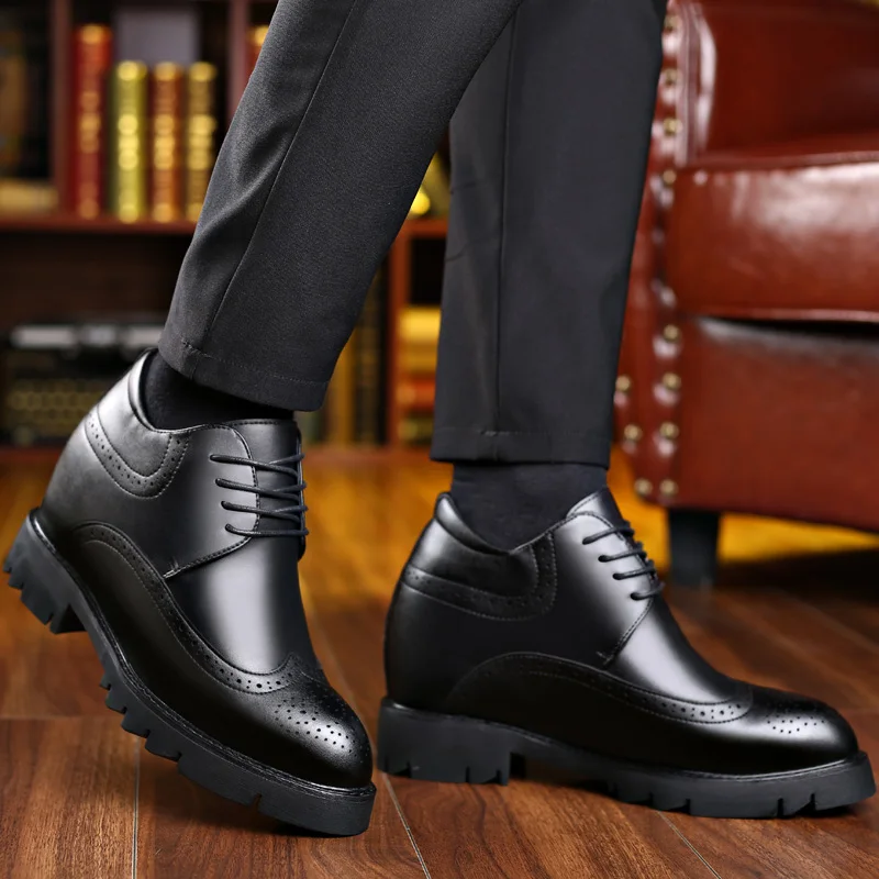 Scarpe Con Tacco Nascosto Per Uomo In Pelle | Scarpe Eleganti Rialzate Per Aumentare Altezza | Stivali E Loafer