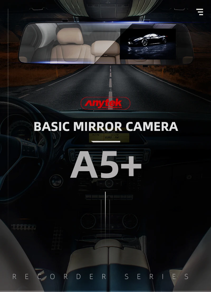 Видеопроектор 4,3 дюймов 1080P зеркало заднего вида для автомобиля Dvr full HD видеорегистратор для вождения автомобиля камера заднего вида