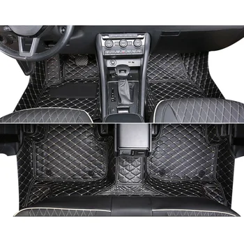 

leather car floor mats for skoda Karoq 2017 2018 2019 2020 Kamiq 2020 accessories rug carpet interior styling