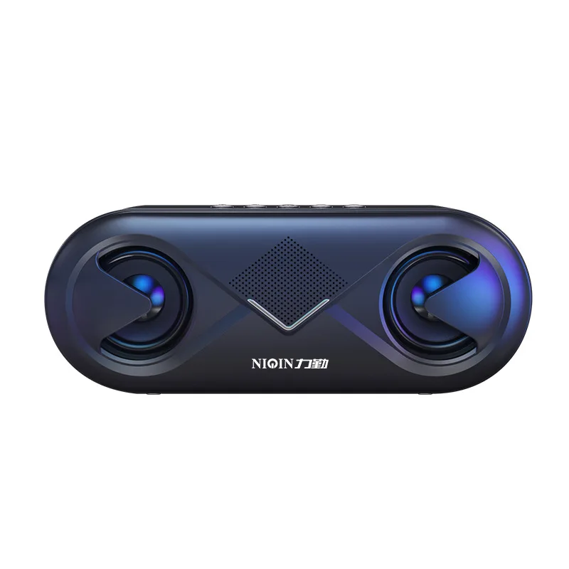Портативный Bluetooth 5,0 динамик s 10 Вт беспроводной громкий динамик стерео Бас Hifi динамик со вспышкой светодиодный Поддержка TF карты/usb привод/AUX - Цвет: Черный