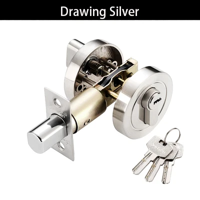 Five different colors of locks are available: C-class lock, mortise, channel, invisible lock, tube well lock, latch, background - Цвет: Drawing Silver