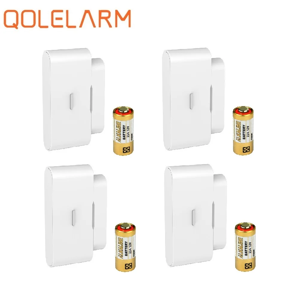 

Qolelarm Wireless magnetic contact window door alarm sensor detector with open/close/button 3 signals