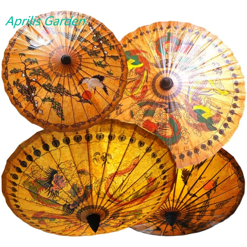 Handmade Ethnic Oil Paper Parasol Umbrella Antique Chinese Style for Decor Photography Props Dance Qipao Hanfu Thailand mini umbrella folding umbrella wind resistant umbrella paper umbrella