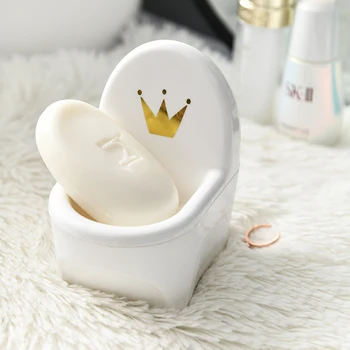 

Toilet Shape Soap Storage Box Bathroom Creative Liquid Soap Box Vertical Hand Soap Holder Soap Rack Bath supplies TXTB1
