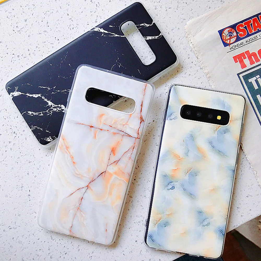 Мраморные чехлы для телефонов Samsung Galaxy A51 S8 S9 S10 S20 Plus Ultra S10E Note 8 9 10 Pro S7 Edge A50 A70 A71 A20 A10S