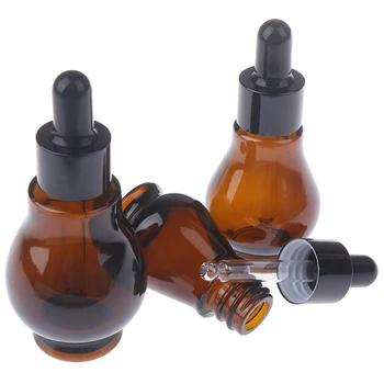 

Empty Dropper Bottle Amber essential oil Glass Aromatherapy Liquid Brown 10-30ml Drop for massage Pipette Bottles Refillable