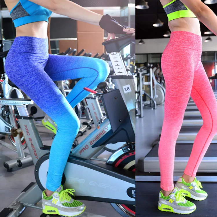 

Gradient Dyed Yoga Gradient Color Leggings Fitness Yoga Ninth Pants Ultra-stretch Slim Fit Breathable Quick Drying Pants