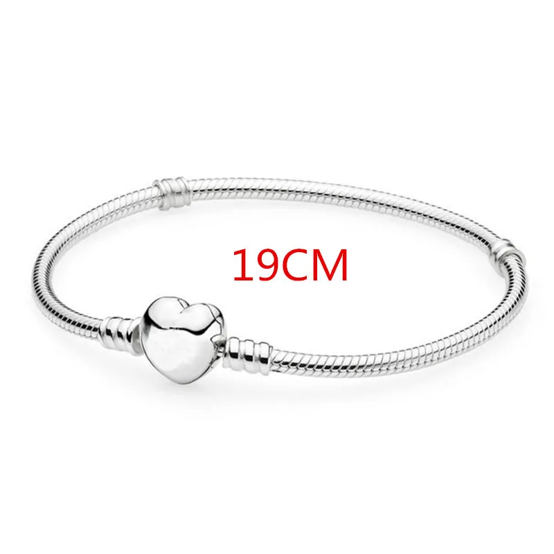 JCL1194 -19cm Мэнди чистое серебро 925 браслеты с надписью Law мужские блиновые сумки розовый шар набор подарков браслеты для женщин ювелирные изделия ривердейл Бохо билеклик - Окраска металла: JCL1194 -19cm