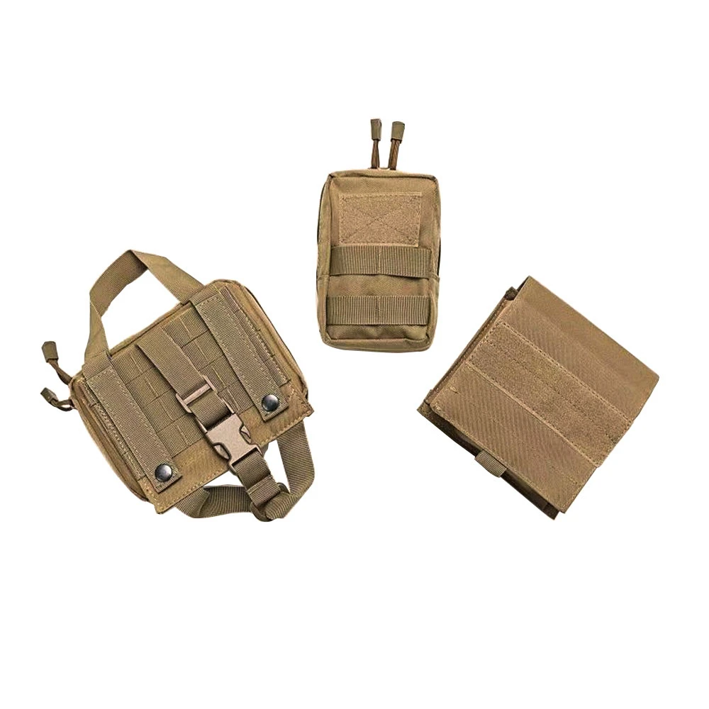 Tactifans K9 Training Software Improved Tactical Dog Harness Vest Pet First Aid Attatchment Pouch Accessories 600D Nylon Molle