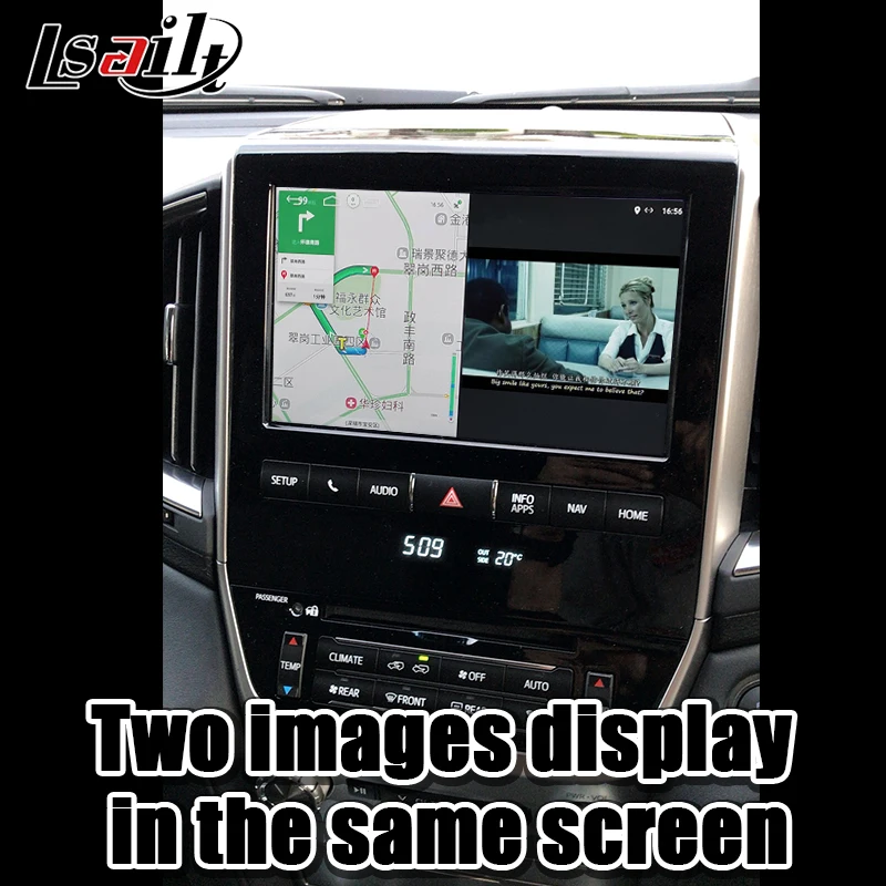 Lsailt Android 7,1 автомобильный интерфейс gps навигационная система со встроенной IOS/Android CarPlay для Land Cruiser- LC200